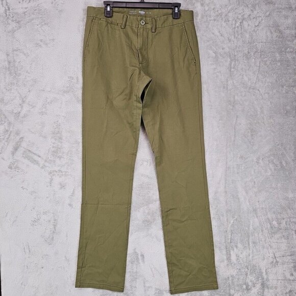 Old Navy Pants Mens Size 32 Green Ultimate Slim Fit Chino Breathable Stretch - Picture 1 of 10